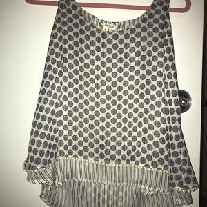 Black and white patterned tank